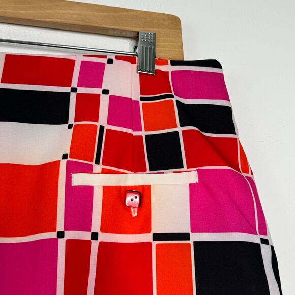 EP Pro Skort‎ Womens 6 Red Pink Geometric Golf Outdoor Mini Activewear Skirt - Picture 6 of 11